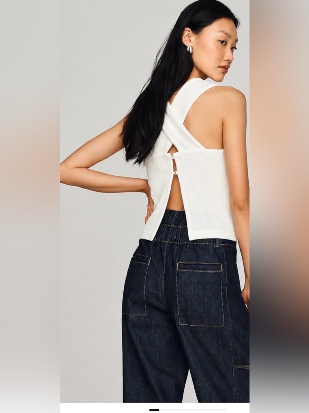 Madewell Ottoman Cross Back Tank Top